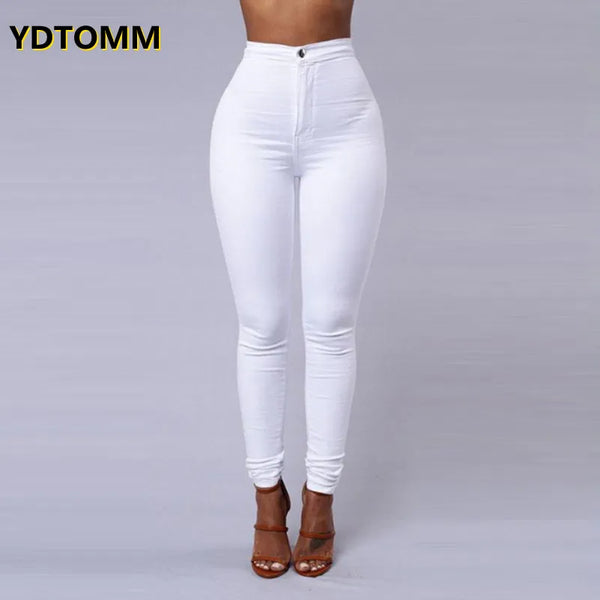 Woman Solid Color Skinny Jeans