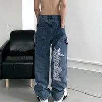 Korean Fashion Stree twear Baggy Denim Trousers
