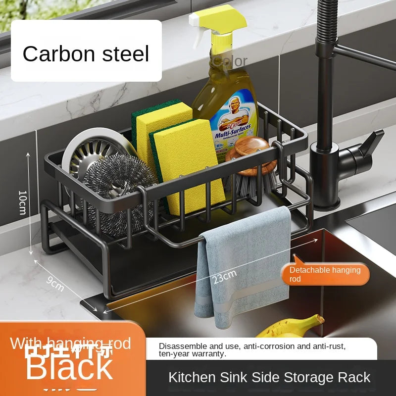 Kitchen sponge drain rack