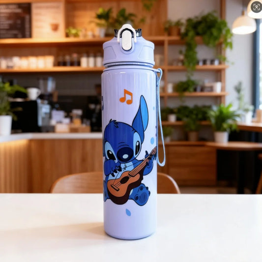 3D Printed Cartoon Pattern Water Bottle, Durable Reusable, Adorable & Fun, Lightweight Sturdy Plastic Cup