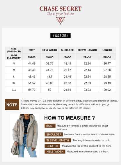 Puffer Jacket for Women Winter Warm Hooded Coat Full Zip up Cropped Jacket with Pockets Petite