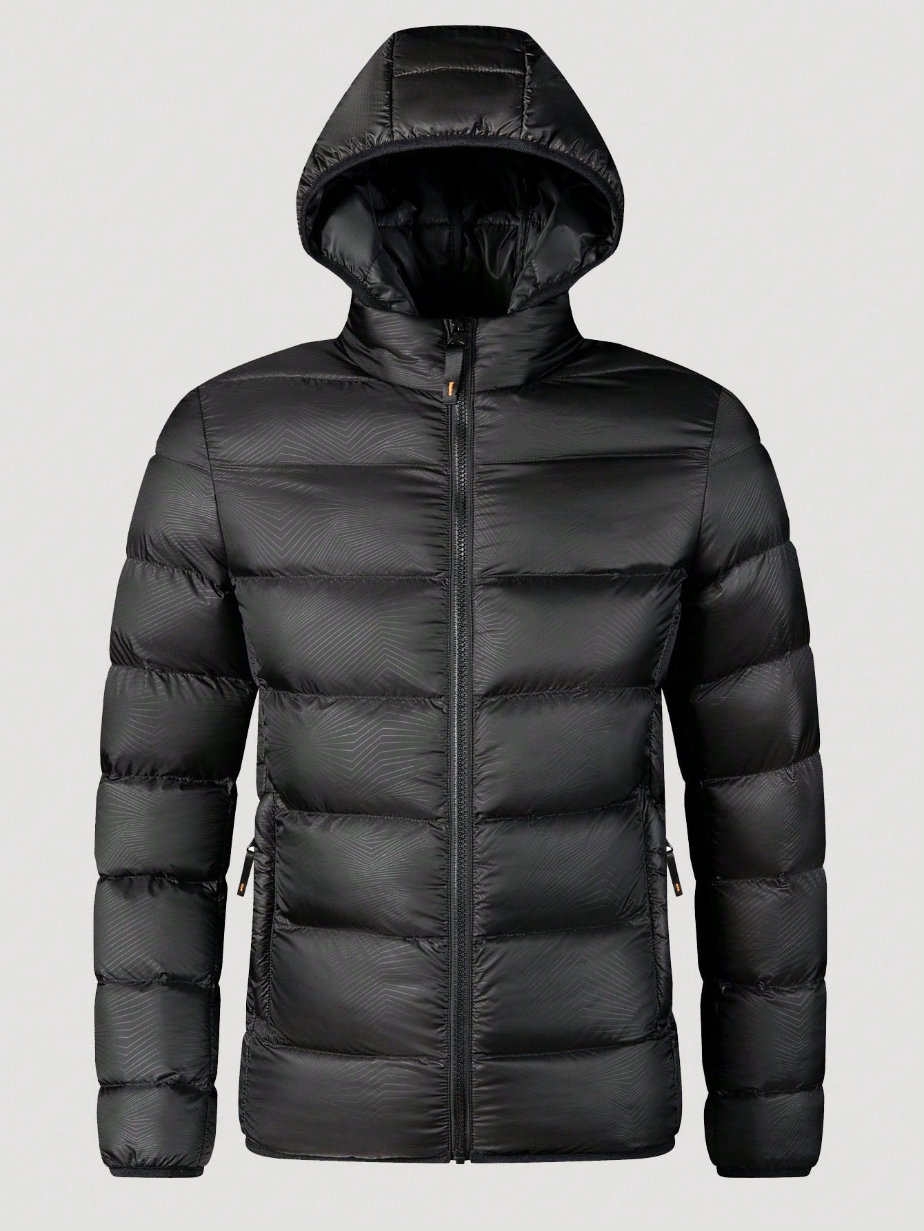 Manfinity Homme Loose Fit Men'S Hooded Zipper Padded Coat