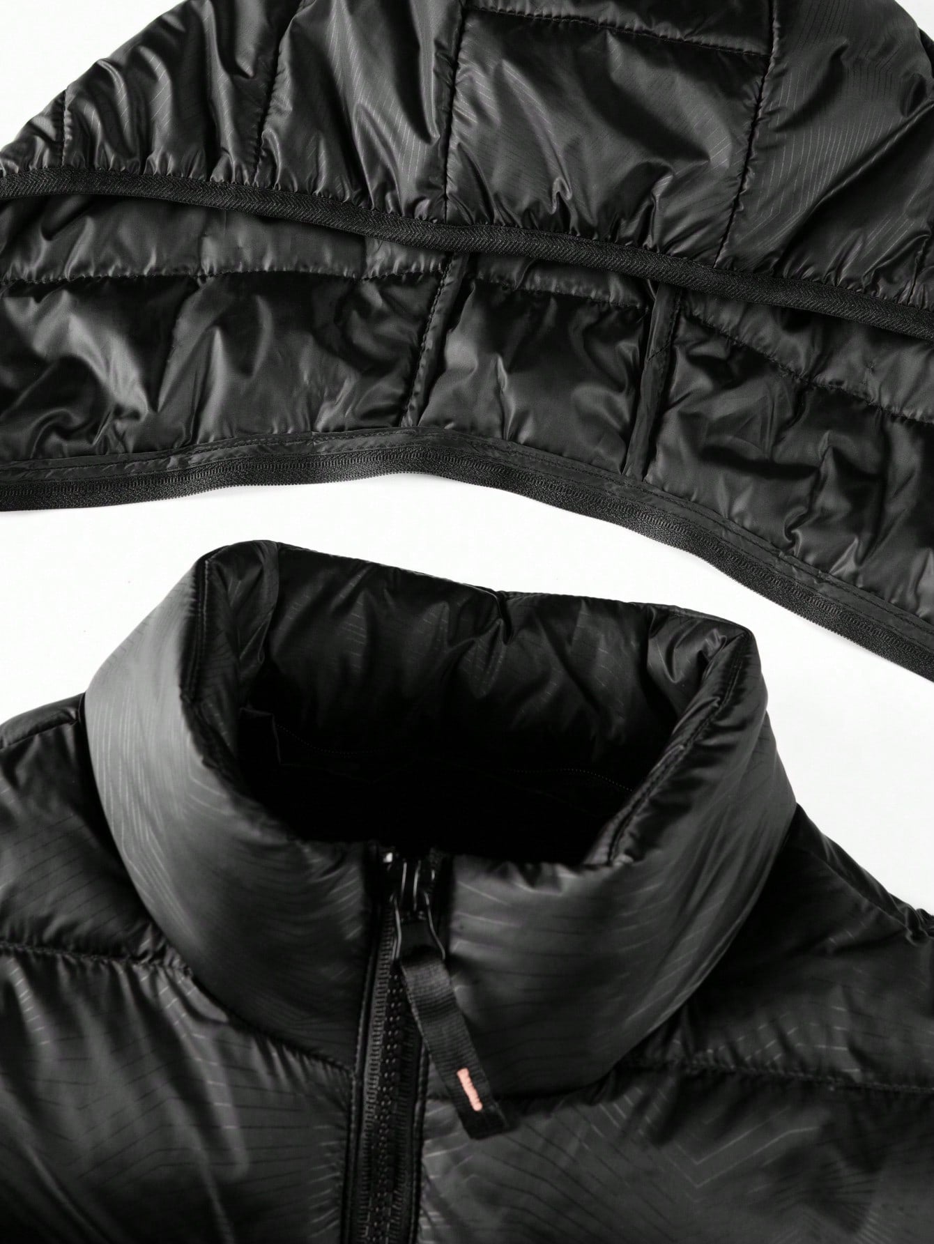 Manfinity Homme Loose Fit Men'S Hooded Zipper Padded Coat