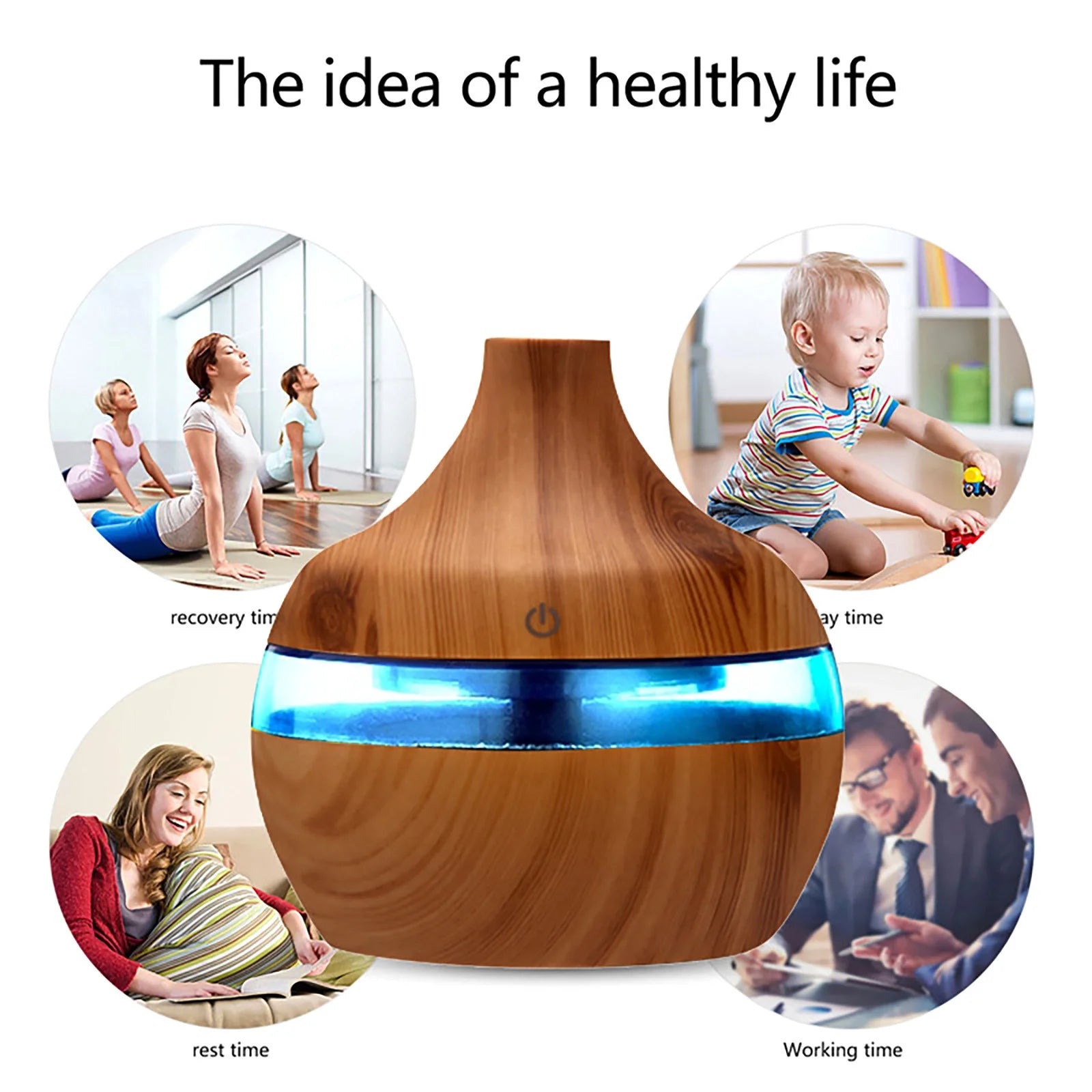 Transform Your Space with the New Portable Gold Aroma Essential Oil Diffuser - Perfect for Home, Office & Bedroom!