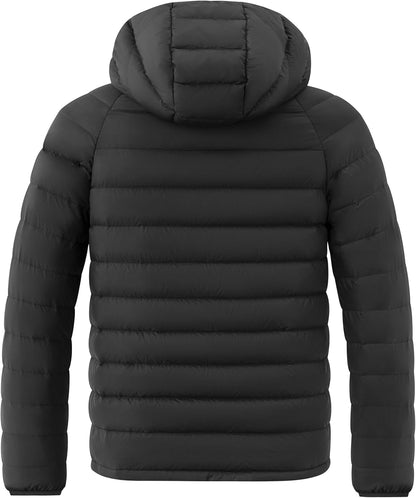 Men'S Packable down Jacket Lightweight Puffer Jacket Hooded Winter Jacket