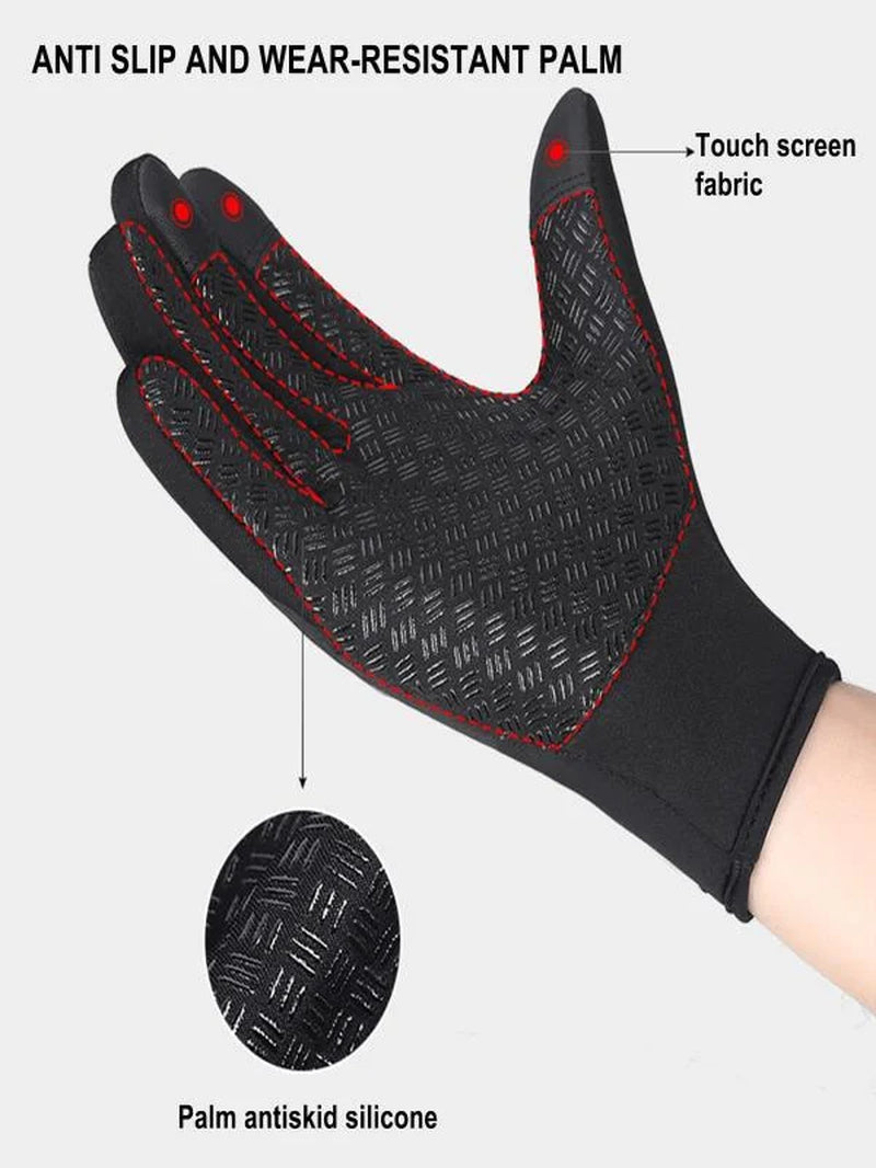 Winter Gloves, Waterproof Warm Gloves, Winter Ski Gloves for Men Women, Touchscreen Cold Weather Driving Gloves, Windproof Anti-Slip Sports Gloves, Thermal Gloves for Running Driving Cycling