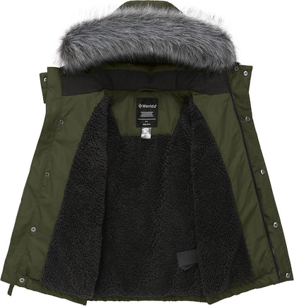 Boys' Winter Coat Waterproof Puffer Coat Warm Fleece Jacket