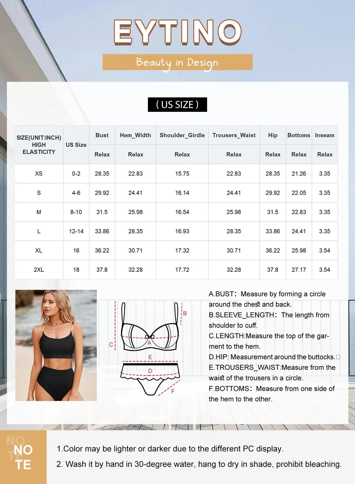 Women'S High Waisted Bikini Sets Two Piece Swimsuits for Women Shirred Solid Color High Waisted Bathing Suit Shell Strap 2025 Summer Swim Suit Black XL