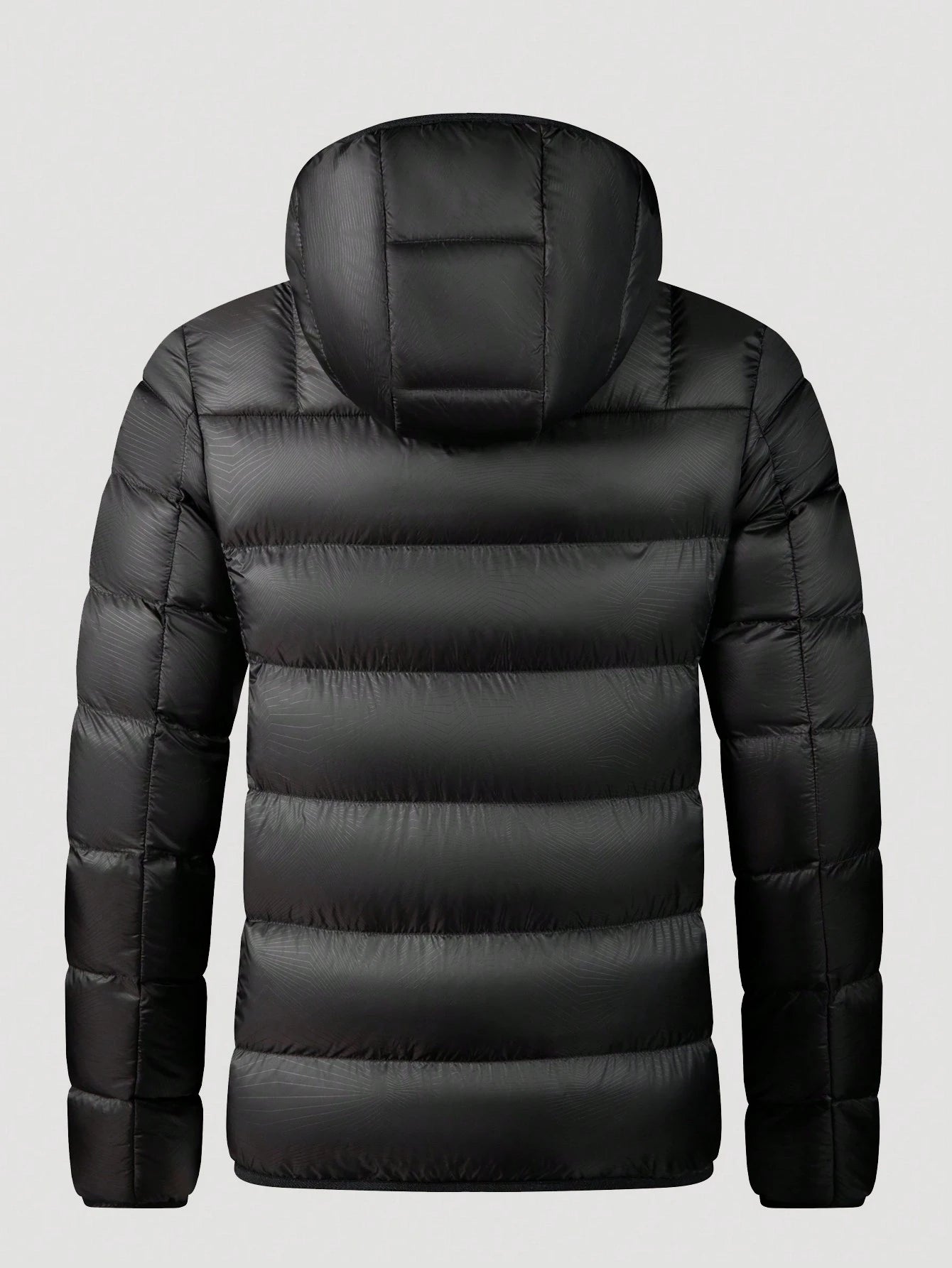 Manfinity Homme Loose Fit Men'S Hooded Zipper Padded Coat