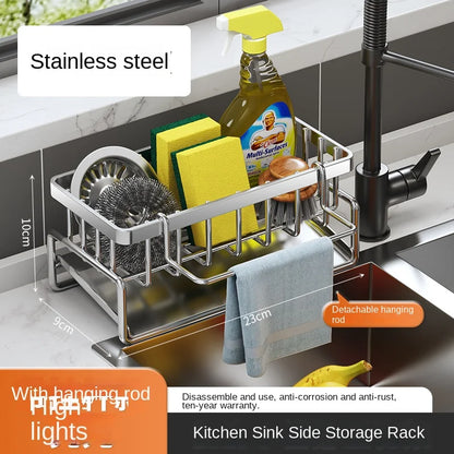 Kitchen sponge drain rack
