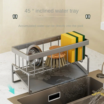 Kitchen sponge drain rack