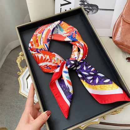 Scarf  Satin Bandana Print Scarves
