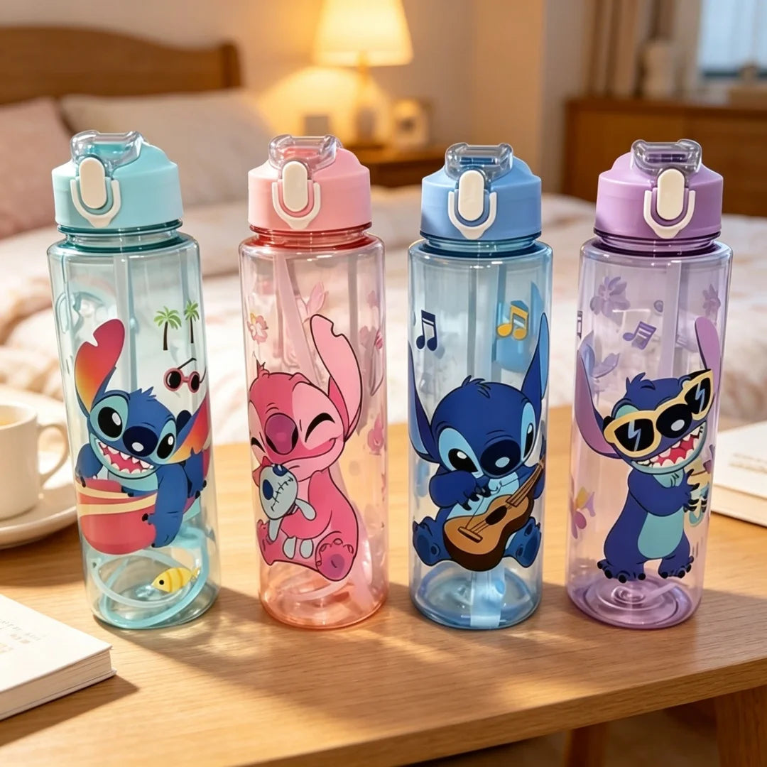 3D Printed Cartoon Pattern Water Bottle, Durable Reusable, Adorable & Fun, Lightweight Sturdy Plastic Cup