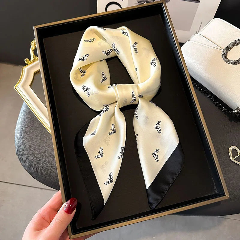 Scarf  Satin Bandana Print Scarves