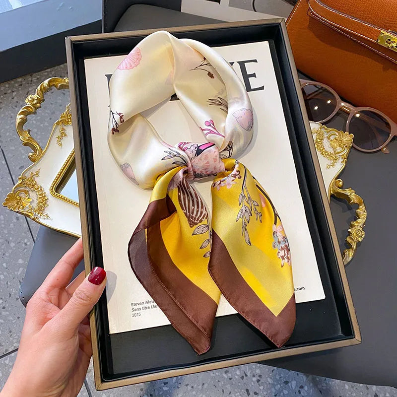 Scarf  Satin Bandana Print Scarves