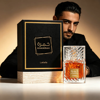 Lattafa Khamrah - Vanilla, Warm Spicy, Amber, Cinnamon - Eau de Parfum Long-Lasting Fragrance for Unisex, 3.4oz