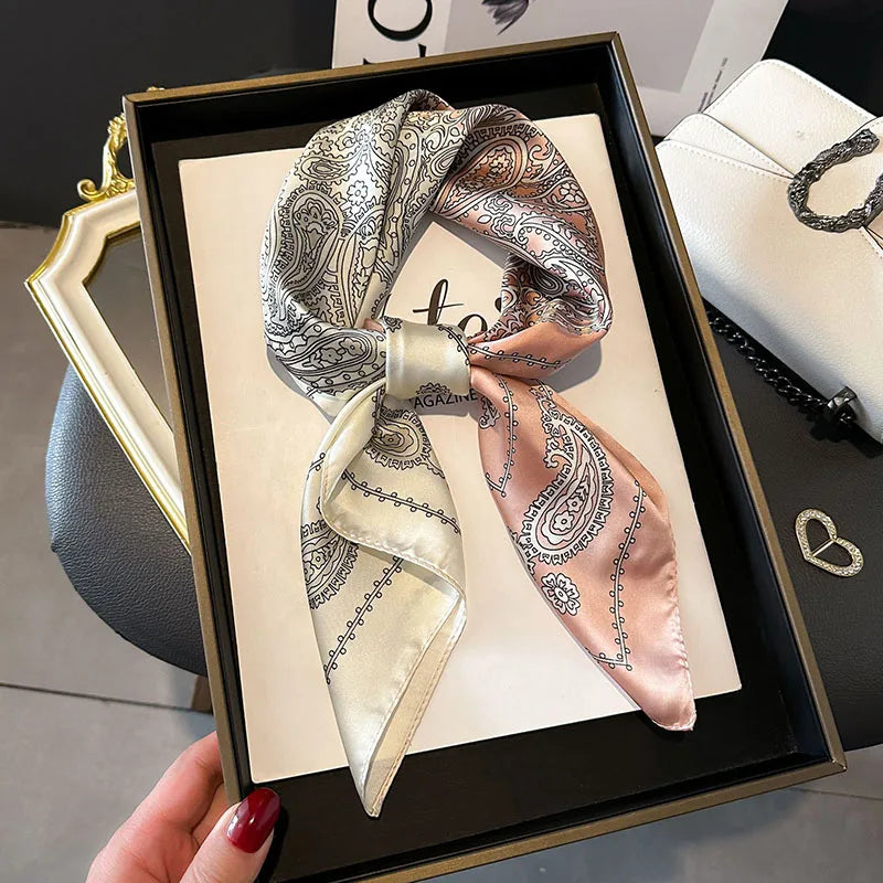 Scarf  Satin Bandana Print Scarves