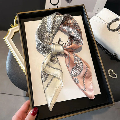 Scarf  Satin Bandana Print Scarves