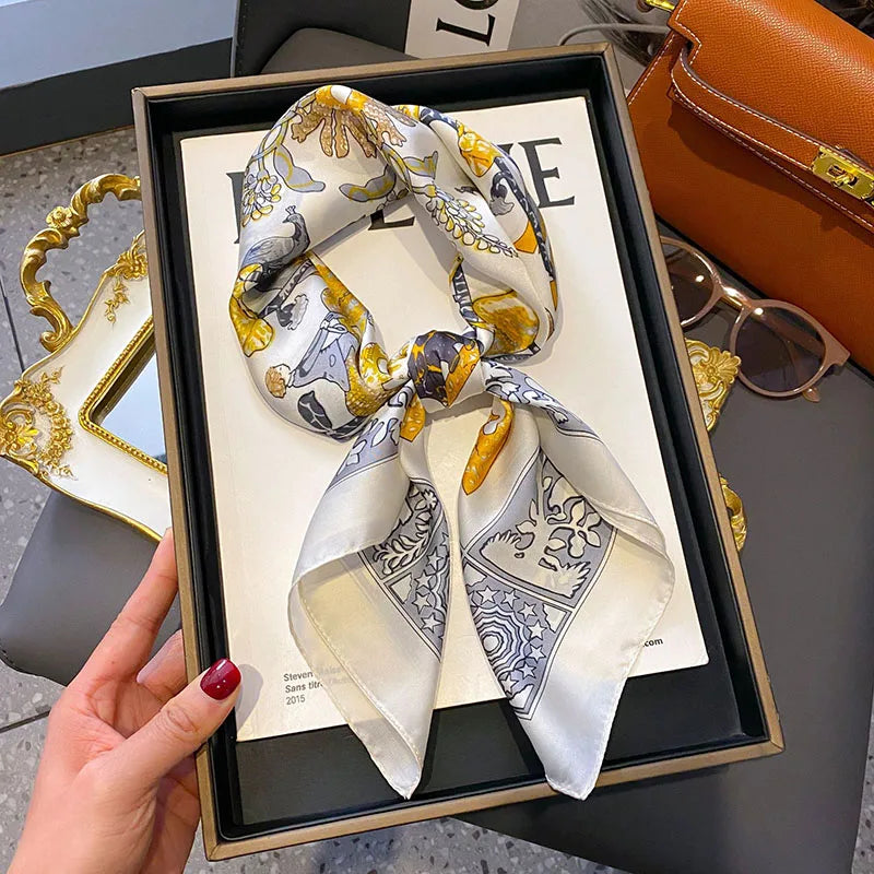 Scarf  Satin Bandana Print Scarves
