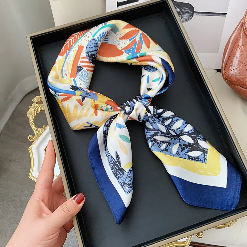 Scarf  Satin Bandana Print Scarves