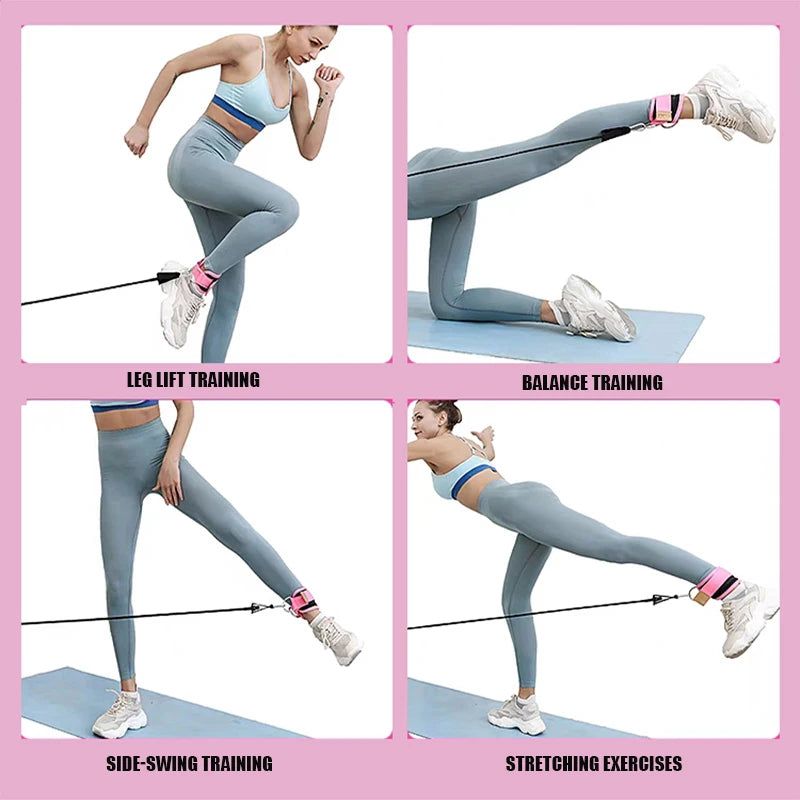 Ankle Straps Resistance Bands Set Fitness