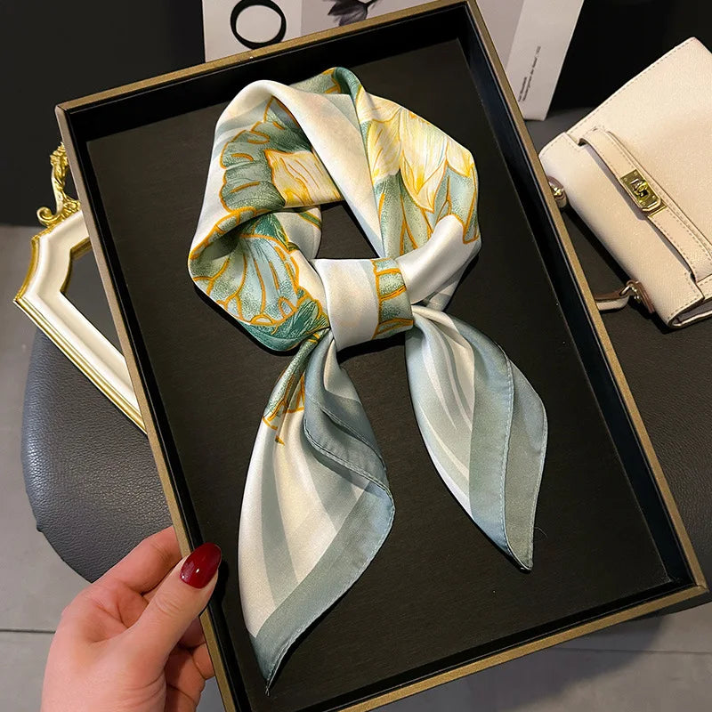 Scarf  Satin Bandana Print Scarves