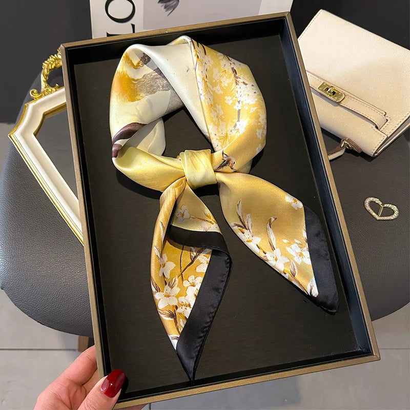 Scarf  Satin Bandana Print Scarves