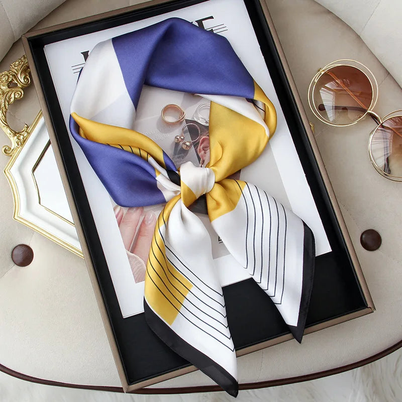 Scarf  Satin Bandana Print Scarves