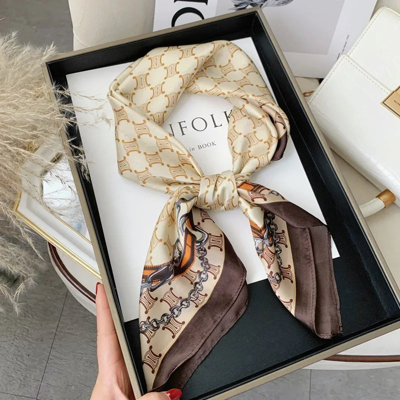 Scarf  Satin Bandana Print Scarves