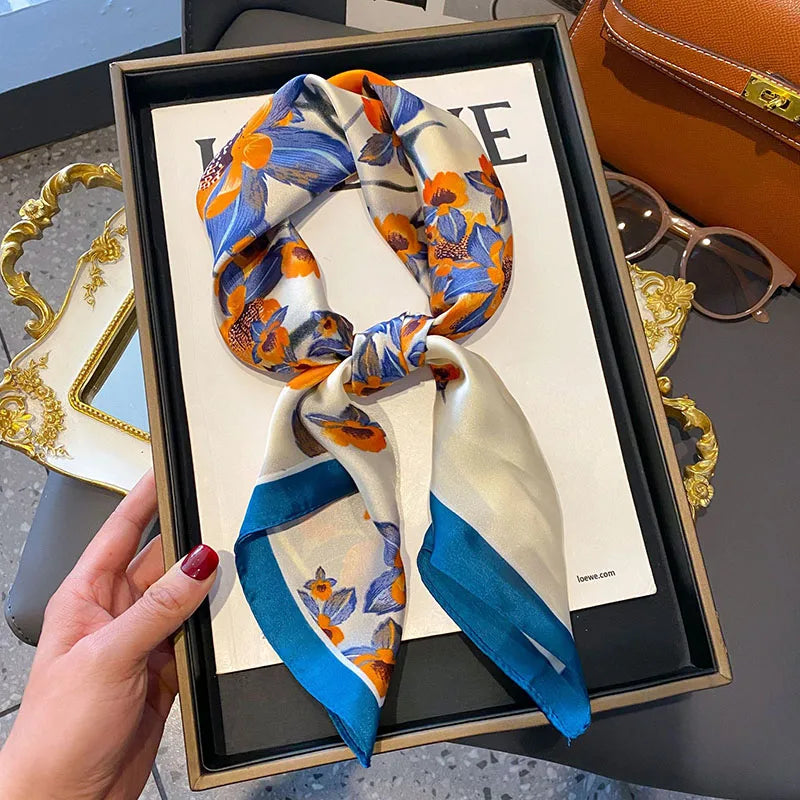 Scarf  Satin Bandana Print Scarves