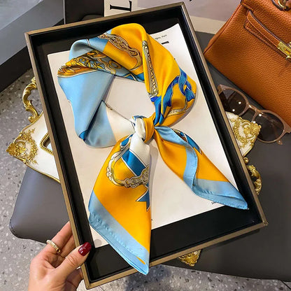 Scarf  Satin Bandana Print Scarves