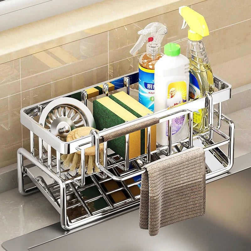 Kitchen sponge drain rack
