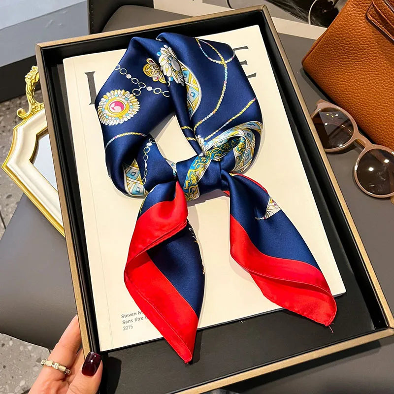 Scarf  Satin Bandana Print Scarves