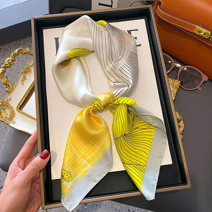 Scarf  Satin Bandana Print Scarves