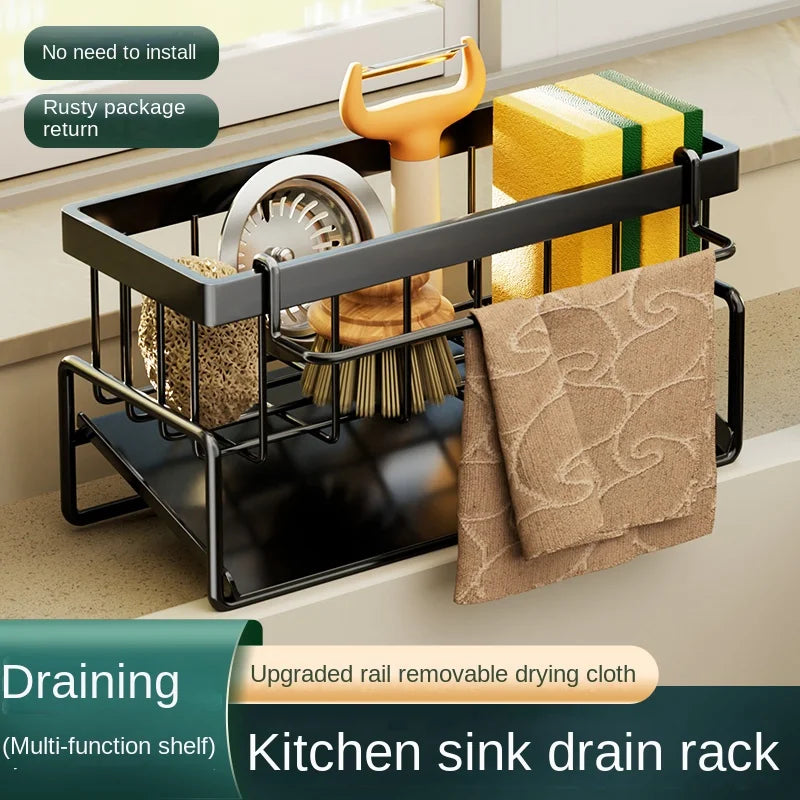 Kitchen sponge drain rack
