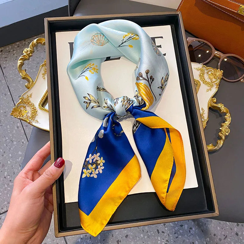Scarf  Satin Bandana Print Scarves