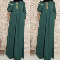 Abayas for Women Solid Color Loose Casual Robe