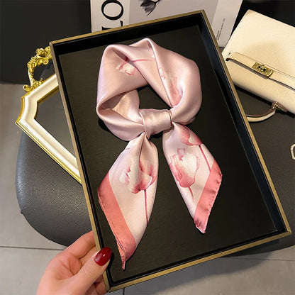 Scarf  Satin Bandana Print Scarves