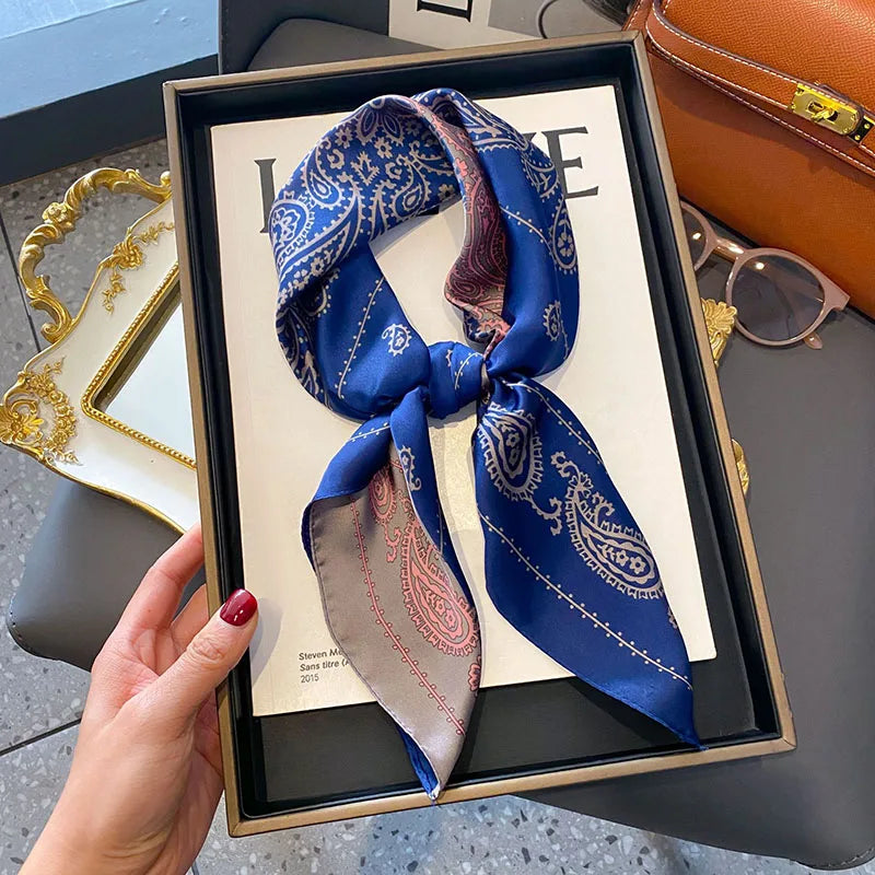 Scarf  Satin Bandana Print Scarves