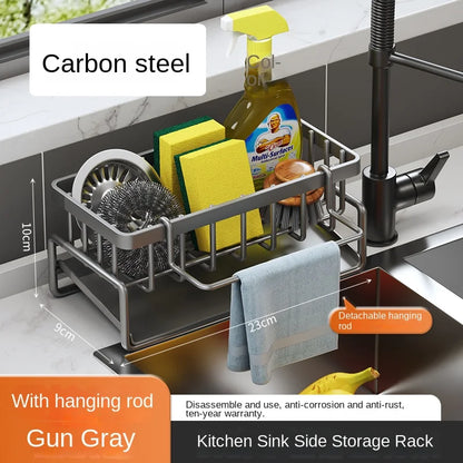 Kitchen sponge drain rack
