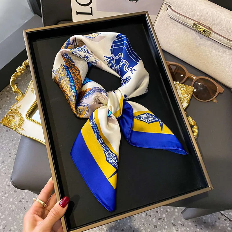Scarf  Satin Bandana Print Scarves