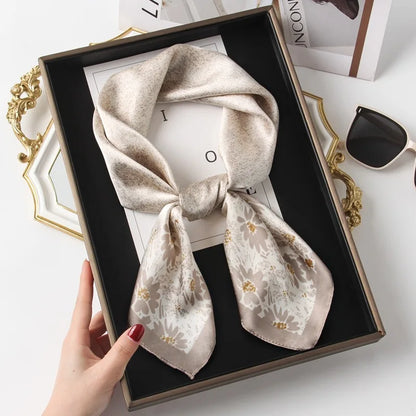 Scarf  Satin Bandana Print Scarves