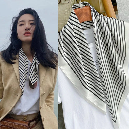 Scarf  Satin Bandana Print Scarves