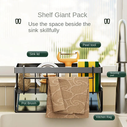Kitchen sponge drain rack
