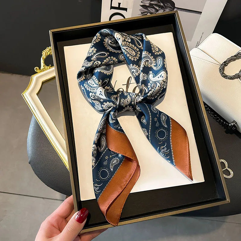 Scarf  Satin Bandana Print Scarves