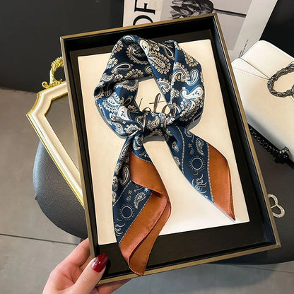 Scarf  Satin Bandana Print Scarves