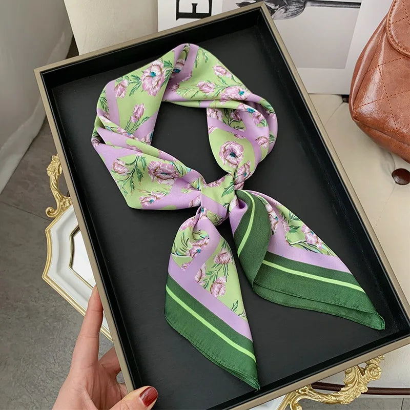 Scarf  Satin Bandana Print Scarves