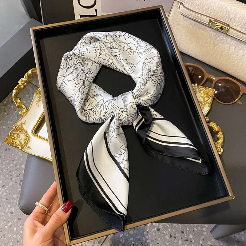 Scarf  Satin Bandana Print Scarves