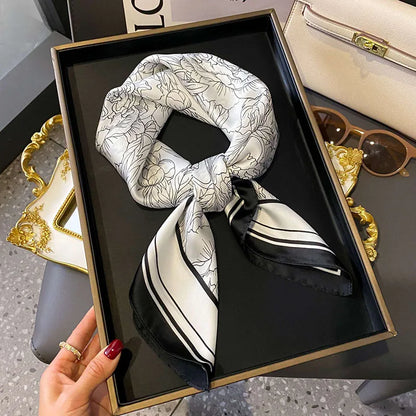 Scarf  Satin Bandana Print Scarves