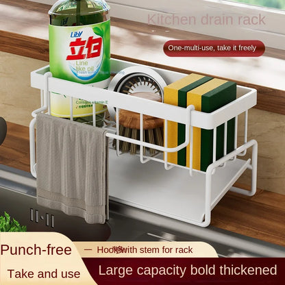Kitchen sponge drain rack